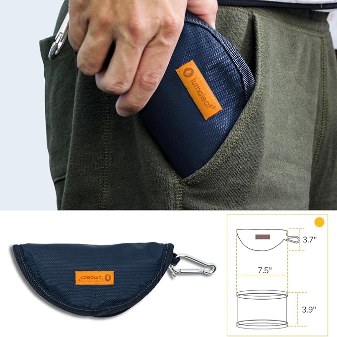 LumoLeaf Collapsible Dog Bowls, Large 68oz/80oz Lightweight Foldable Travel Bowl 10 Cups, Portable Water and Food Bowls for Pets Dogs with Zipper (White)