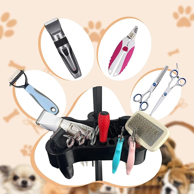 Dog Grooming Organizer, Beauty Tools Organizer Pet Grooming Storage, Table Accessories，Suitable with Pet Grooming Table Arm