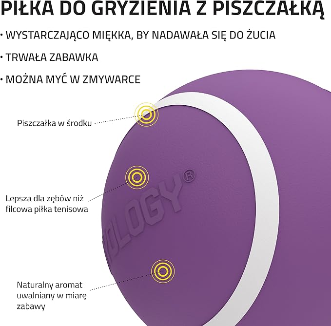 Playology Squeaky Dog Toy | Durable Rubber Interactive Dog Ball | Bacon Scented Fetch Ball for Large Dogs | Floating Dog Toy Made from Non Toxic Materials