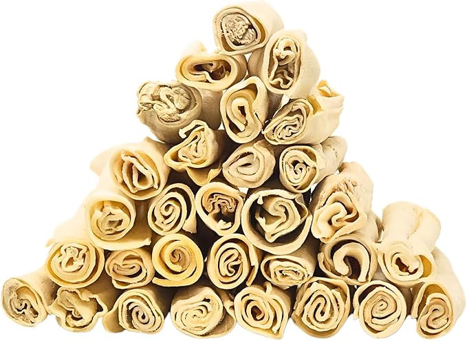 hotspot pets 8-9 Inch Large Rawhide Dog Chew Bones - Made from Grass Fed Cows - Great for Dental & Oral Care for Aggressive Chewers Large Dogs