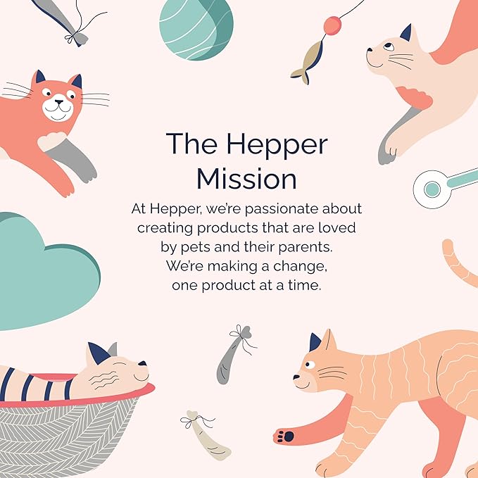 Hepper Stick Catnip Kicker - Durable 100% Organic American Catnip Bag - Minimalist Cat Toys/Kitten Toys for Indoor Cats