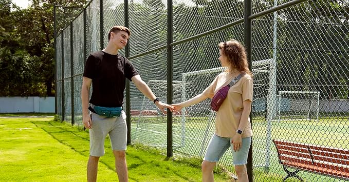 WATERFLY Fanny Pack for Women Men Water Resistant Small Waist Pouch Slim Belt Bag with 4 Pockets for Running Travelling Hiking Walking Lightweight Crossbody Chest Bag Fit All Phones…