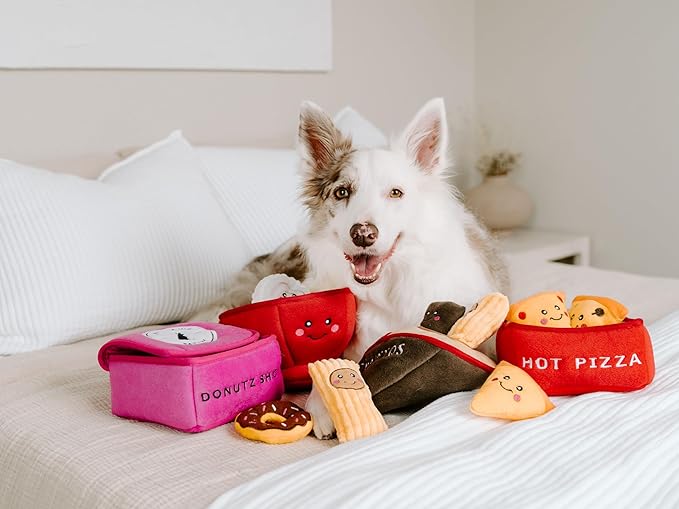 ZippyPaws Burrow- Interactive Dog & Puppy Toys for Boredom, Stimulating Pet Products to Keep Them Busy, Hide & Seek Plush Dog Puzzle, Enrichment Squeaky Toy, for Small & Medium Dogs- Ramen Bowl