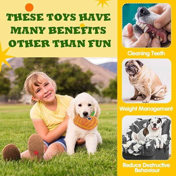 8 Pack Dog Squeaky Toys, Pet Crinkle Toy No Stuffing Dog Chew Toys with Soft, Durable Fabric for Small Medium Breeds, Stuffless Pet Supplies Interactive Puppy Teething Toys to Keep Them Busy