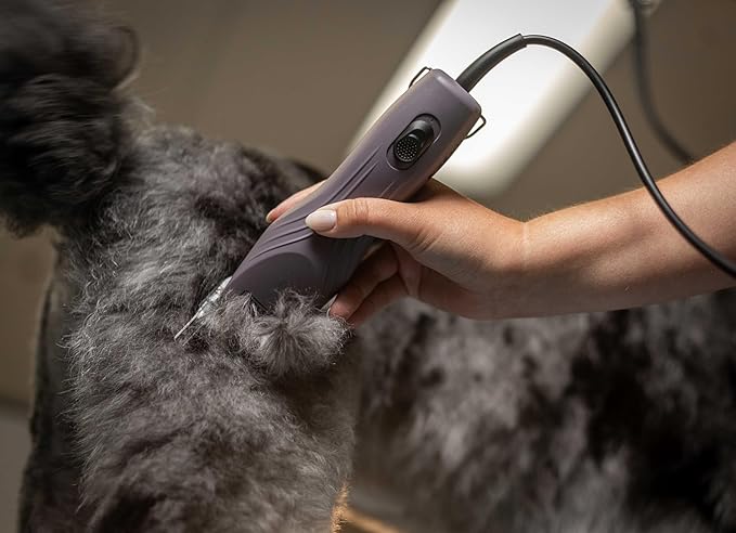 Wahl Pro Animal KM10+ Corded Clipper - New #10 Prime Series Blade, LOCKGUARD Patent Pending Technology & Textured Housing Design - Clippers for Cats, Dogs & Horses - Lightweight - 2-Speeds - Purple