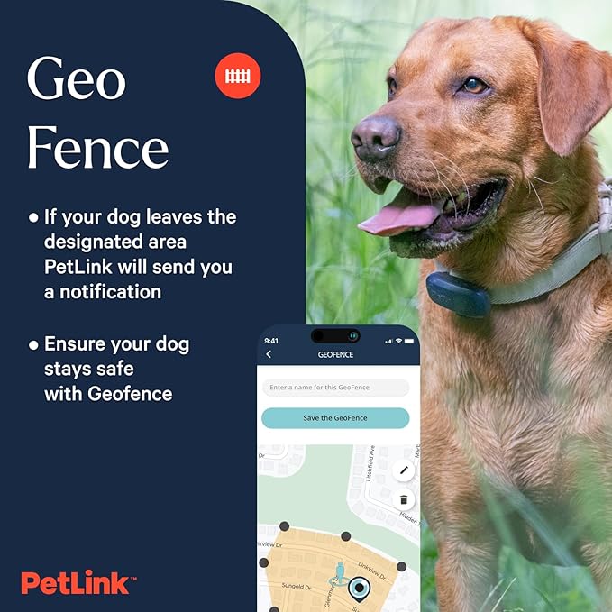 GPS Dog Tracker - Real-time Pet Tracker Collar - Waterproof Dog GPS Tracker with Virtual Fence