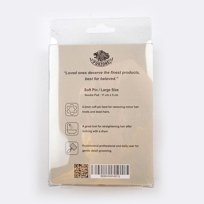 Wooden Slicker Brush for Dogs (Size L) - Stainless Steel Soft Pin Grooming Brush for Short Haired Pets