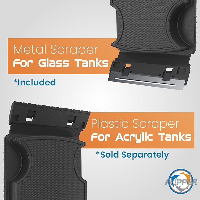 FL!PPER Flipper Magnetic Aquarium Glass Cleaner & Fish Tank Accessories | Effortless Algae Remover for Fish Tank (Standard)