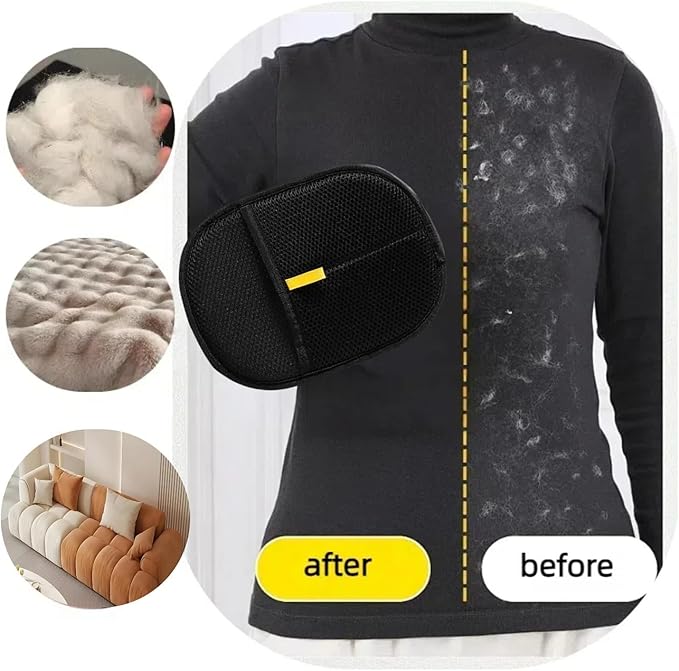2 Pcs Pet Hair Removal Glove for Cats & Dogs, Reusable Electrostatic Pet Hair Gloves,Pet Hair Removal Tool for Clothing, Sofas, Furniture & Car Seat Cushions