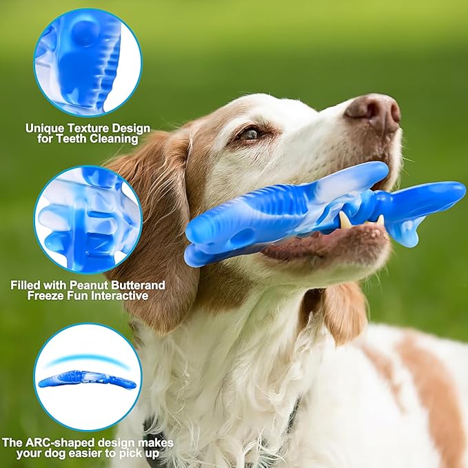 KXK Durable Dog Chew Toys for Aggressive Chewers Large Medium Small Breed, Tough Dog Toys for Large Medium Small and Puppies Teeth Cleaning, Pet Toy with Durable Nylon