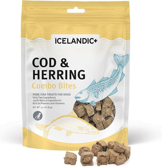 Icelandic+ Cod & Herring Combo Bites Dog Treat 3.0-oz Bag