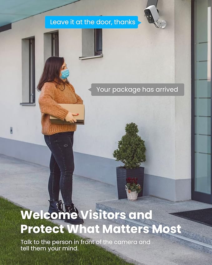 FOAOOD Solar Panel Security Cameras Wireless Outdoor - Battery Powered Cameras for Home Security WiFi Camera Surveillance Indoor System Floodlight Night Vison Alarm Motion Sensor Light Door Cam