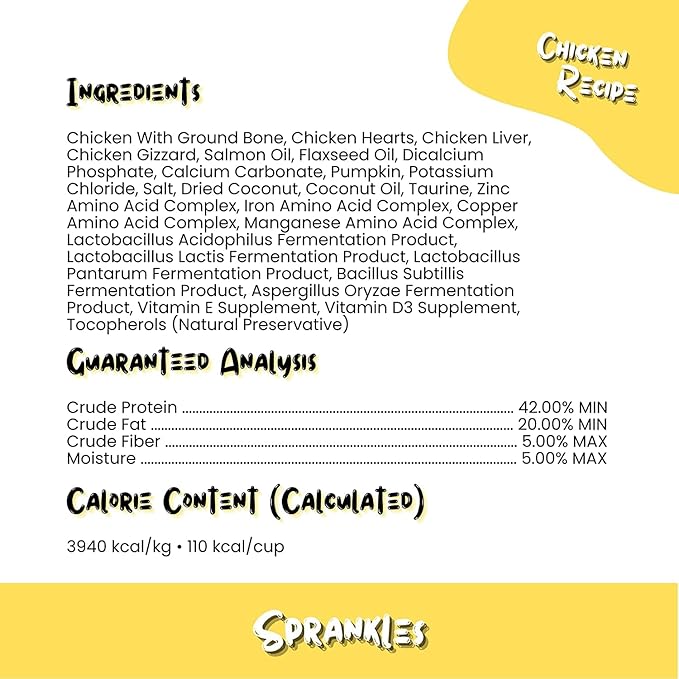 Freeze Dried Dog Food for Small & Large Breeds Dogs, 6 Oz Chicken Dog Food Toppers for Picky Eatres, Made in USA - Grain Free & All Natural Freeze Dried Dog Treats Made with 96% Meat Organs