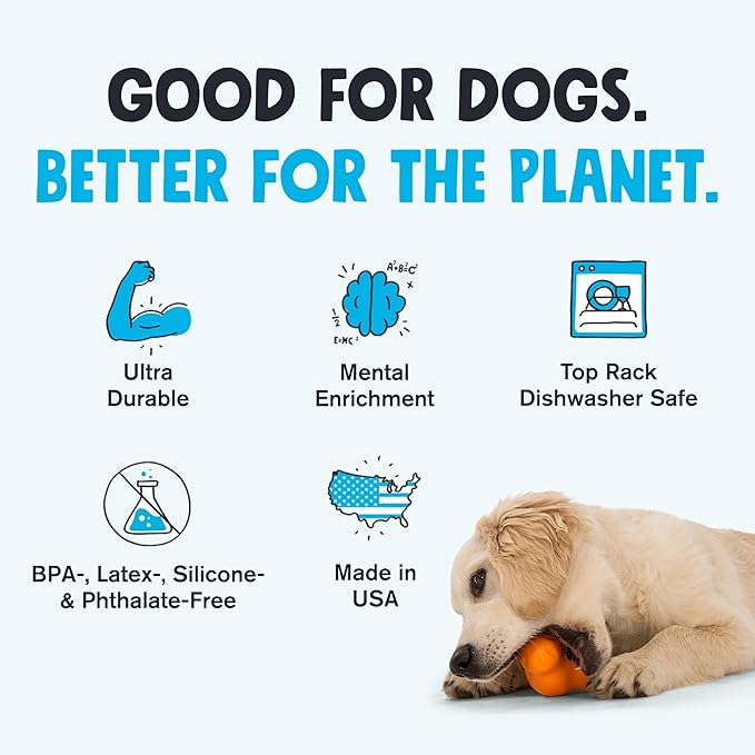 WEST PAW Zogoflex Tux Treat Dispensing Dog Chew Toy – Interactive Chewing Toy for Dogs – Dog Games for Aggressive Chewers, Fetch, Catch – Holds Kibble, Treats, Small 4", Mint