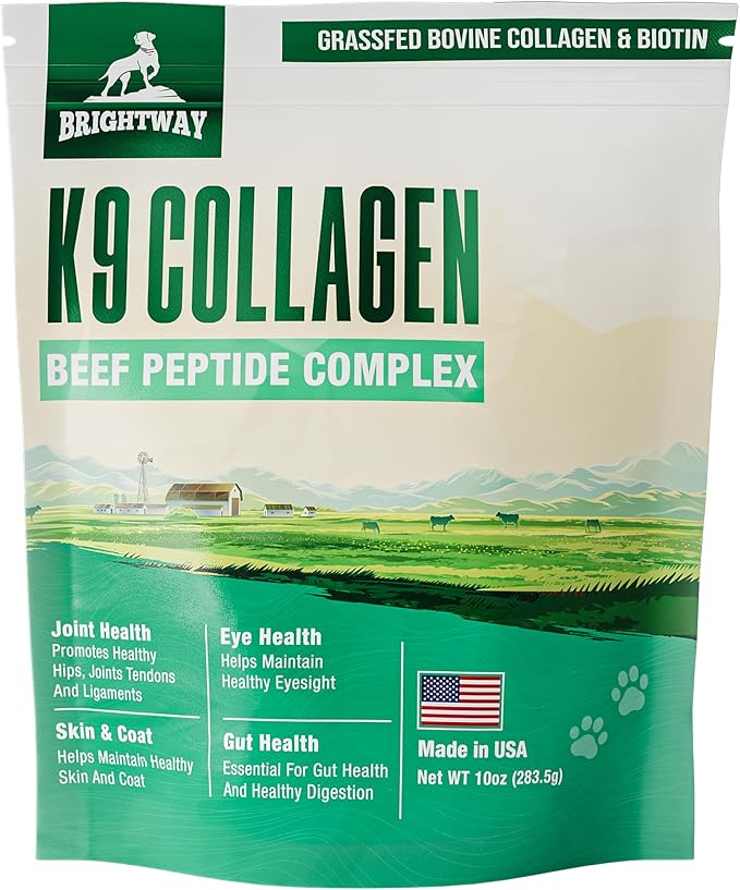 K9 Collagen PEPTIDE Complex W/BIOTIN - Hip & Joint Supplement for Dogs- Supports Healthy Joints, Skin & Coat – Helps in Recovery & Repair– 3+ Months Supply - Over 114 Servings!