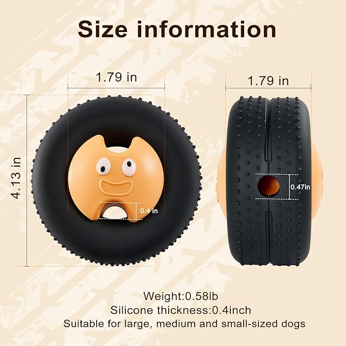 Treat Dispensing Dog Toys - Interactive Cognitive Dog Treat Toy, Rubber Chew Toy for Puppies & Small Dogs, Interactive Mental Stimulation, Enrichment Toys for Relieving Anxiety and Release Energy