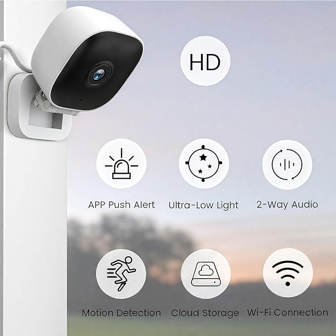 Indoor Cameras for Home Security with Color Night Vision & Siren, 2-Way Audio for Pet/Dog/Baby/Nanny, 2.4GHz WiFi Camera, Cloud & SD Card Storage