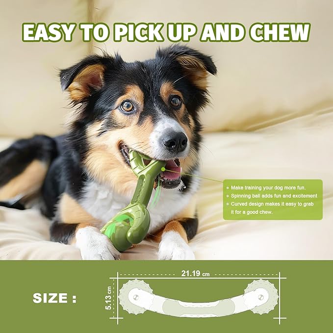 Indestructible Dog Toys for Aggressive Chewers - Heavy Duty Chew Proof Durable Toy for Large Breed Dogs, Interactive Tough Nylon Bone for Boredom Relief & Mental Stimulation