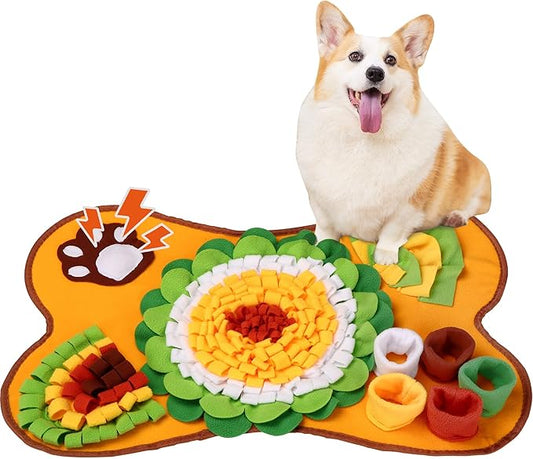 Snuffle Mat for Dogs – Pet Washable Slow Food Toy, Mental Stimulation Mat to Reduce Boredom(24”*16”)