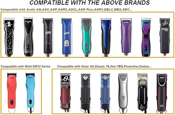 T-10 Detachable Replacement Blades,Compatible with Andis Size-T-10(22305) Clippers,Size 1/16-Inch Cut Length for Dogs and Medium-Size Animals