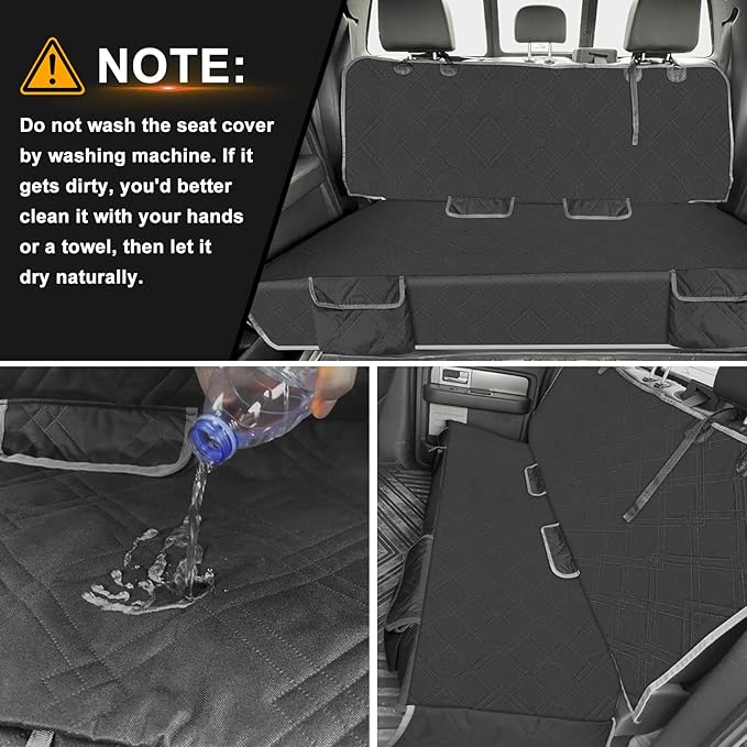 Dog Car Seat Cover Compatible with Hyundai Elantra 2015-2025, Waterproof Pet Bench Seat Cover for Back Seat, 600D Heavy Duty Scratch Proof Nonslip Truck Seat Covers for Dogs