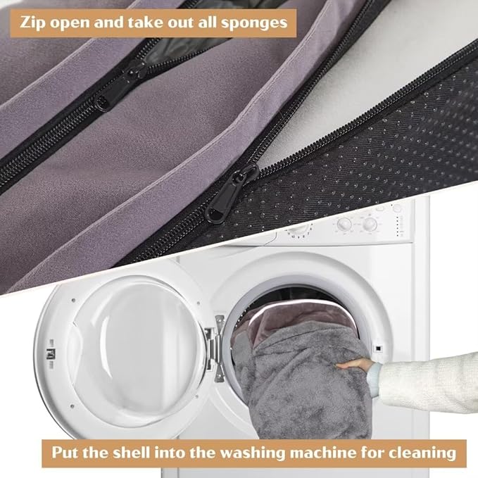 Comfort Expression Jumbo Dog Bed for Extra Large Dogs, Large Breed Waterproof Orthopedic Dog Bed, PV Washable Dogs Sofa Beds with Removable Cover & Non-Slip Bottom(Jumbo,Purple)