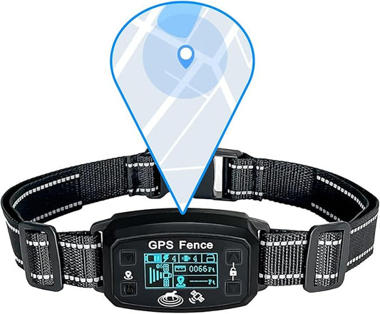 GPS Dog Fence,IPX6 Waterproof/Rechargeable Wireless Dog Fence,3 Stimulation Modes,Range 90-4000ft,Outdoor Use Only
