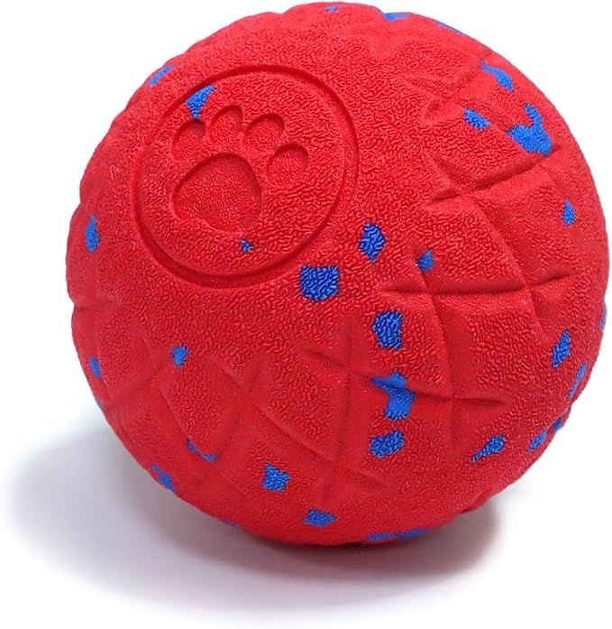 SCHITEC Interactive Dog Toys Ball Smart Automatic Bouncing Moving Rolling Vibrating Ball Motorized Pet Chase Toys for High Energy Medium Large Dogs (Red)