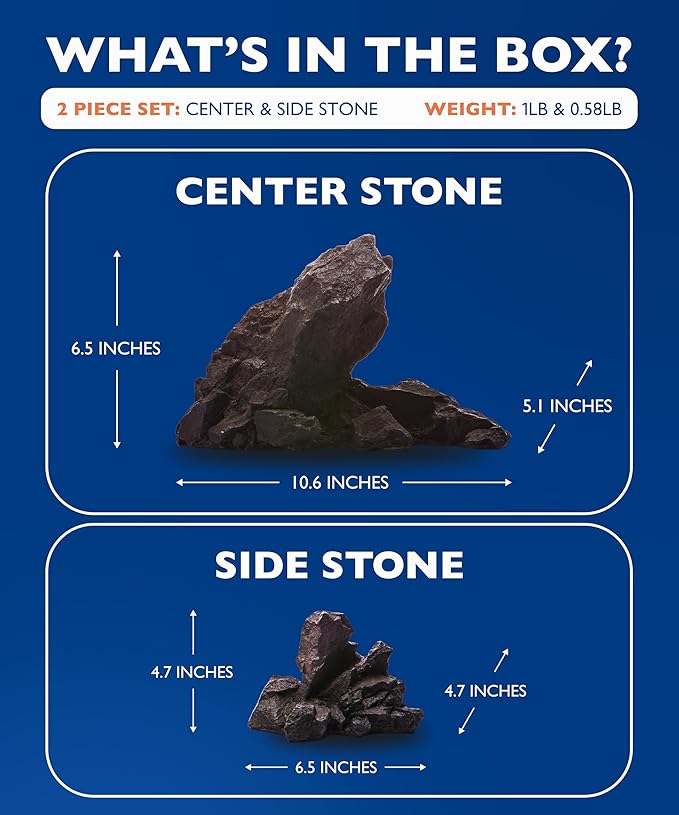 Large Aquarium Rock Decor – Natural Resin Rock Formation for Fish Tank, Ideal Aquarium Rocks Aquascaping Decor for Aquascaping & Tank Landscaping