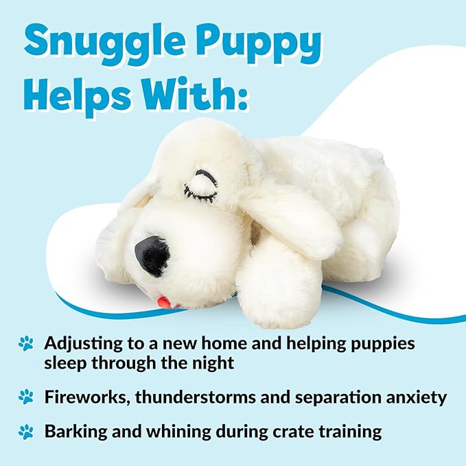 Original Snuggle Puppy Toys - Heartbeat Puppy for Dogs - Pet Anxiety Relief and Calming Aid - Comfort Dog Toys for Behavioral Training
