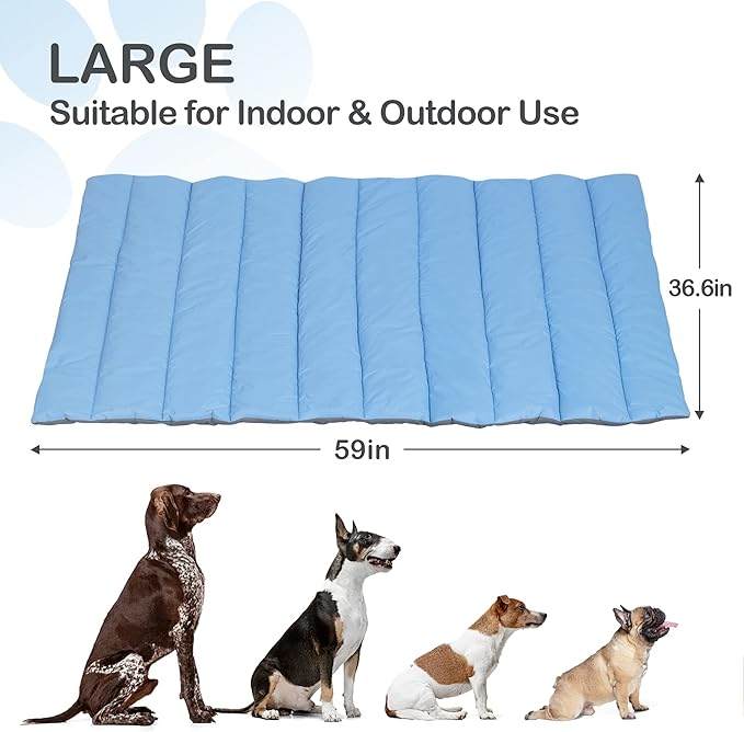 Heeyoo Outdoor Pet Bed, Water-Resistant Camping Mat, Machine-Washable Travel Bed, Foldable for Small to Large Dogs and Cats