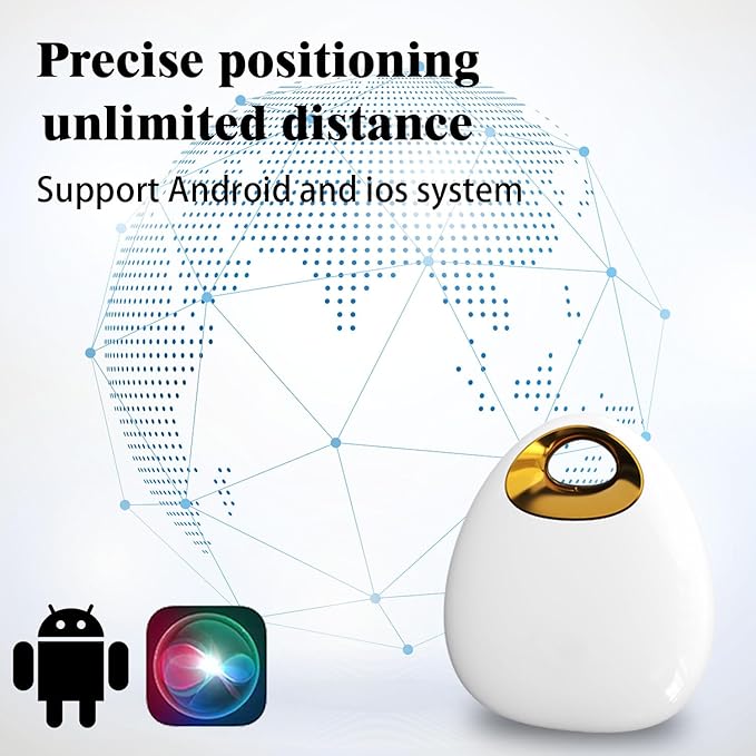 GPS Tracker for Dogs & Cats – Waterproof, Lightweight, Mini Real-Time Pet Locator with 1-Year Battery, No Subscription or SIM Required, Track History, iOS & Android Compatible