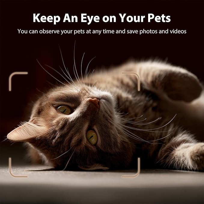 Automatic Cat Feeder with Camera, 1080P HD AI Pet Recognition Recording, 5G WiFi APP Remote Control, Timed Programmable Food Dispenser, Two-Way Audio, with Night Vision Function and Desiccant