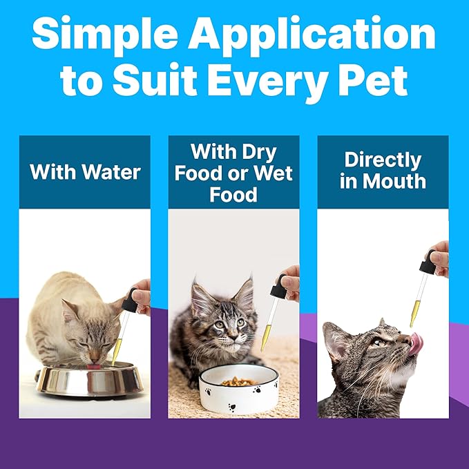 Freedom Joint Drops for Cats with Hyaluronic Acid, MSM, Glucosamine, & Chondroitin, All Natural Cat Joint Supplement for Mobility, Powerful Glucosamine for Cats, Cat Pain Relief, 30ml Dropper