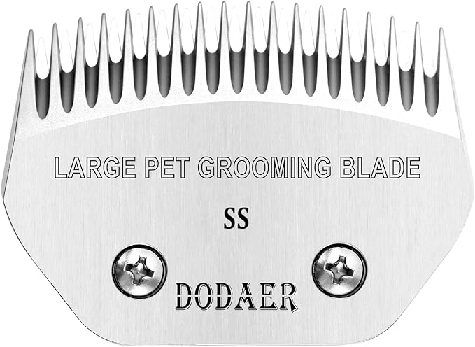 Large Detachable Pet Dog Grooming Steel Blade,Compatible with Andis Super Blending,Oster A5,Wahl KM10 Series Clippers for Large Dog,Horses,Sheep，Cut Length 1/50"