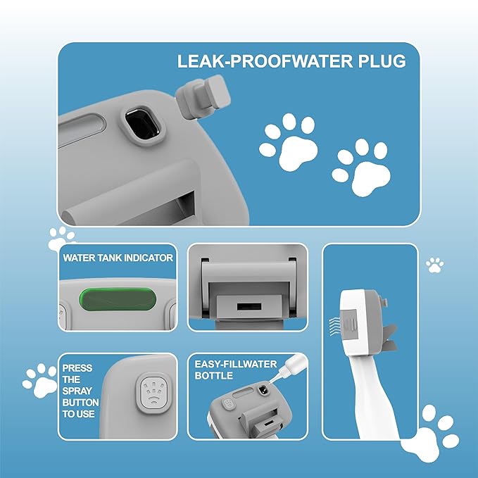 3 in 1 Pet Steam Brush for Dogs & Cats – Self Cleaning, Hair Removal Comb Steam for Shedding & Grooming for Long & Short Haired Pets,Includes Pet Enssence