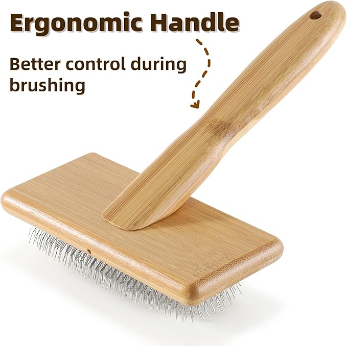 Dog Slicker Brush for Shedding Medium or Long Haired Pets Grooming Brush for Large Dogs to Remove Loose Hair Tangles and Knots L