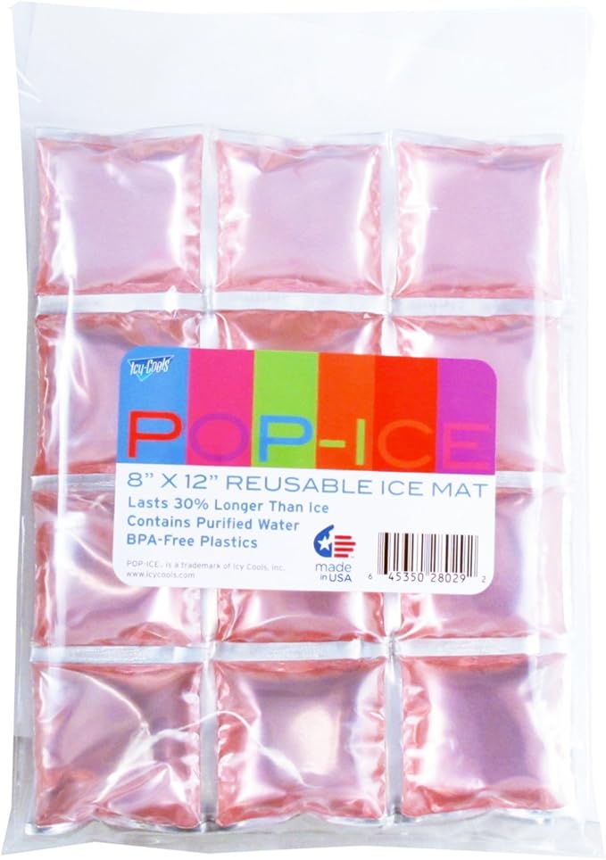 ICY-COOLS Reusable Ice Packs for Coolers - Flexible Ice Sheets, Flat and Long-Lasting for Camping or Lunch Boxes, 10x16 & 8x12, 1 or 3 Pack