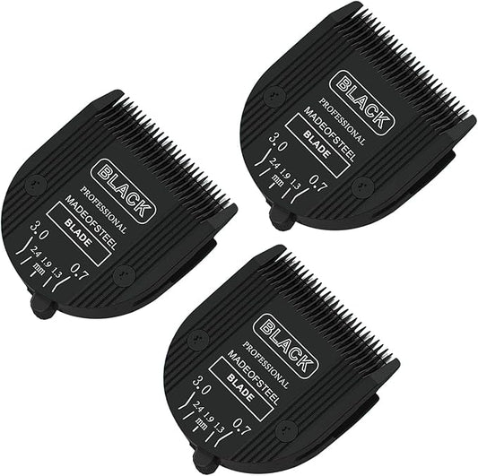 3PCS Adjustable 5 in 1 Replacement Blades Compatible with Wahl 5 in1 Clipper Bravura, Chromado, Creativa, Figura, Motion, Supergroom Dog Grooming Clippers (Black)