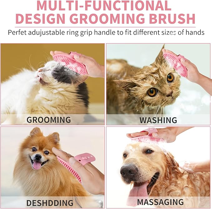 Dog Paw Cleaner, Dog Paw Washer, Paw Muddy Paw Cleaner, Pet Foot Cleaner for Small Medium Large Breed Dogs/Cats (with 3 absorbent towel) (Light Pink, Medium)