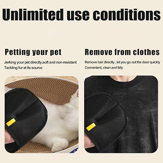 2 Pack Pet Hair Removal Gloves for Cats & Dogs,2025 Electrostatic Pet Hair Removal Gloves for Bedding,Reusable & Washable Efficient Grooming Gloves for Clothing,Furniture,Carpet,Car Seat,Pet Grooming