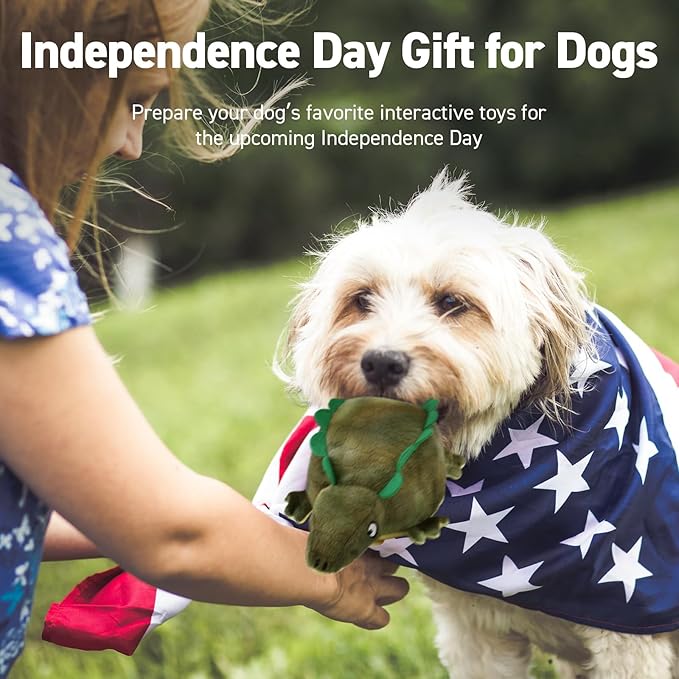 QDAN Interactive Dog Toys: [ 2025 Newly Upgraded] Remote Control, Rechargeable Dog Toys to Keep Them Busy, Squeaky Soccer Balls for Small Medium Pets, Crocodile Style