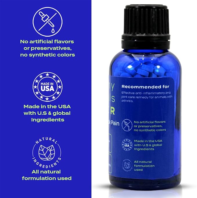 HA4E - Cat Arthritis Remedy - Supports Hip & Joint Health - Helps Minimize Pain & Restore Mobility - All-Natural, Non-GMO, Organic, Preservative & Chemical-Free - 300 Tablets