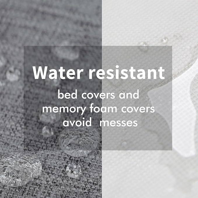 Orthopedic Dog Bed, Bolster Dog Sofa with Removable Cover, Cooling Pad Memory Foam Couch, Pain Relief Pet Bed (Grey, 40x31x11 inch)