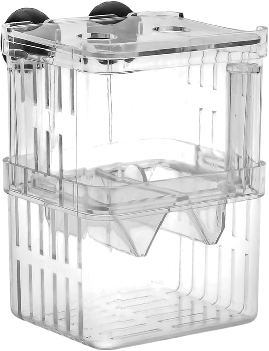 Fish Breeder Box, Easy-to-Use Breeder Tank Divider, Breeder Box for Fish Tank, Versatile Breeder System, L, Clear, 1 Set