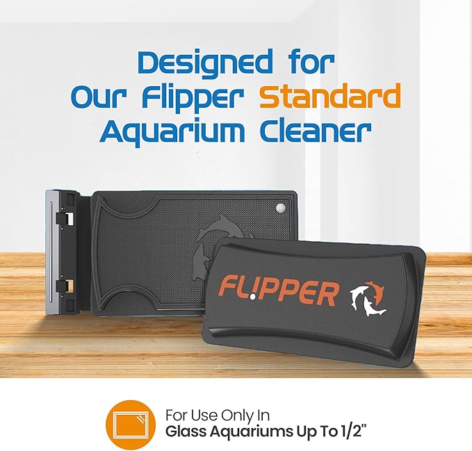 FL!PPER Flipper Standard Aquarium Algae Remover for Fish Tank Cleaner Replacement Blades, Pack of 2 - Glass Scraper Blades for Cleaning Kits - Water Cleaning Accessory