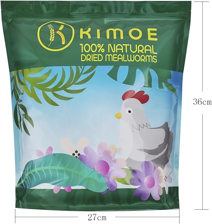 kimoe 5LB 100% Natural Non-GMO Dried mealworms-High-Protein for Birds, Chicken，Ducks