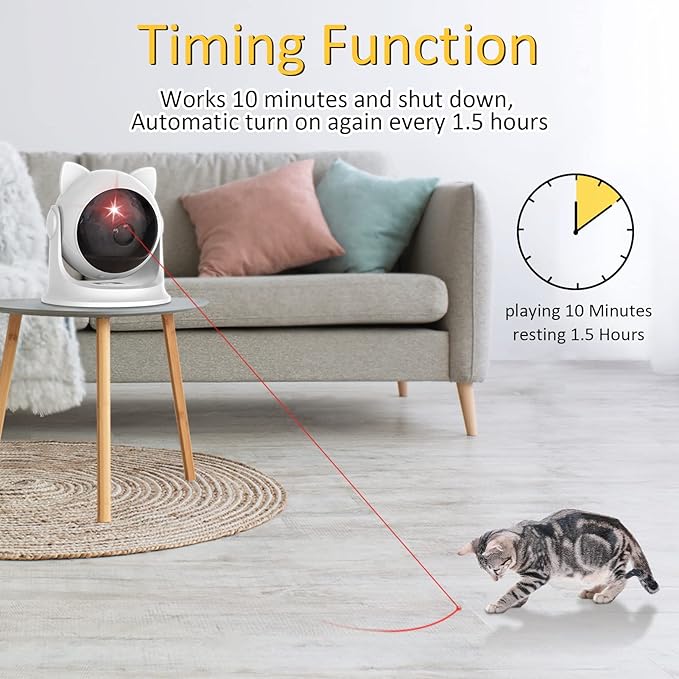 Automatic Cat Laser Toy Interactive Cat Toys for Indoor Cats/Kitty/Dogs,Laser Toys for Bored Indoor Adult Cats