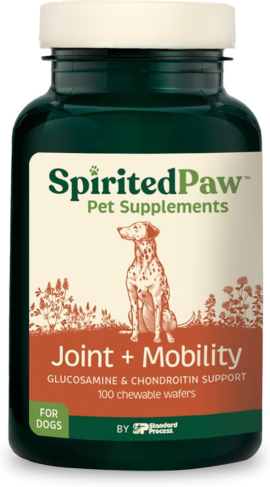 Joint and Mobility for Dogs - Joint Support Supplement for Dogs - Antioxidant Supplement with Vitamin C & E - Dog Supplement with Glucosamine & Chondroitin - 100 Chewable Wafers