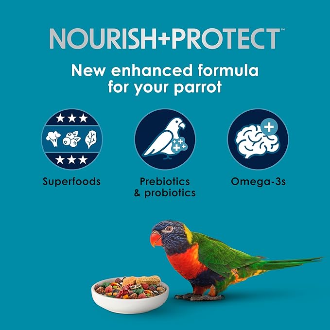 Kaytee Forti-Diet Pro Health Pet Parrot Bird Food, 8 Pound